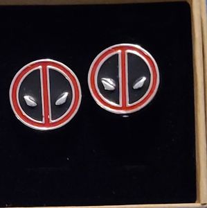 Deadpool Cufflinks Superhero Mens Shirt Cuff Links